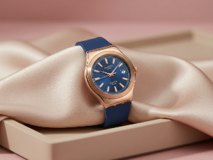 swatch blue marine gold